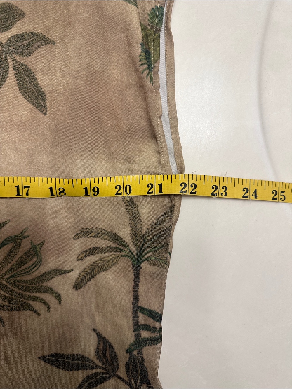 Philosophy Beige Button-Front Shirt with Green Botanical Print - Picture 7 of 8